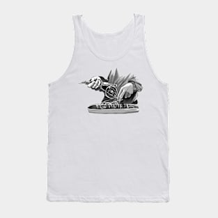 Fishing Rod Hands Monochromatic a Fishing Rod Fishing Tank Top